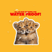 Hugging Lion Cubs Sticker | Cute Lion Cubs Decal for Laptop, Water Bottle, & Planner - Adorable Lion Cubs Gift for Any Occasion