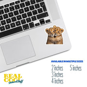 Hugging Lion Cubs Sticker | Cute Lion Cubs Decal for Laptop, Water Bottle, & Planner - Adorable Lion Cubs Gift for Any Occasion
