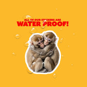 Hugging Monkeys Sticker | Cute Monkeys Decal for Laptop, Water Bottle, & Planner - Adorable Monkeys Gift for Any Occasion