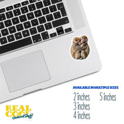 Hugging Monkeys Sticker | Cute Monkeys Decal for Laptop, Water Bottle, & Planner - Adorable Monkeys Gift for Any Occasion