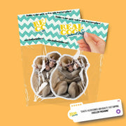 Hugging Monkeys Sticker | Cute Monkeys Decal for Laptop, Water Bottle, & Planner - Adorable Monkeys Gift for Any Occasion