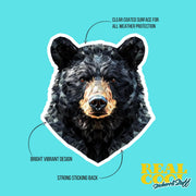 Black Bear Sticker | Black Bear Geometric Sticker | Bear Sticker Kaleidoscope