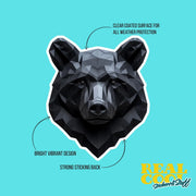 Black Bear Sticker | Black Bear Geometric Sticker | Bear Sticker Kaleidoscope