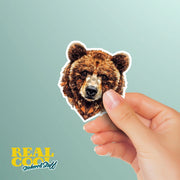 Brown Bear Sticker | Brown Bear Geometric Sticker | Bear Sticker Kaleidoscope