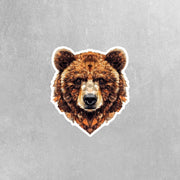 Brown Bear Sticker | Brown Bear Geometric Sticker | Bear Sticker Kaleidoscope