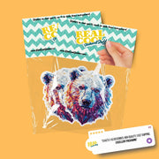 Polar Bear Sticker | Polar Bear Geometric Sticker | Bear Sticker Kaleidoscope