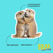 Hugging Prarie Dogs Sticker | Cute Prarie Dogs Decal for Laptop, Water Bottle, & Planner - Adorable Prarie Dogs Gift for Any Occasion