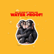 Hugging Chimpanzees Sticker | Cute Chimpanzees Decal for Laptop, Water Bottle, & Planner - Adorable Chimpanzees Gift for Any Occasion