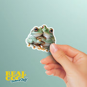 Hugging Treefrogs Sticker | Cute Treefrogs Decal for Laptop, Water Bottle, & Planner - Adorable Treefrogs Gift for Any Occasion