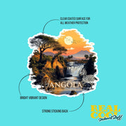 Angola Sticker | Africa Decal - Waterproof Vinyl Map, Travel Souvenir, African Pride, Car & Laptop Decor