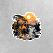 Angola Sticker | Africa Decal - Waterproof Vinyl Map, Travel Souvenir, African Pride, Car & Laptop Decor