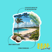 Anguilla Sticker | Caribbean Decal for Laptops, Water Bottles & Travel Lovers | Unique Island Souvenir