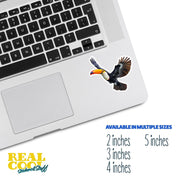 Toucan Sticker | Flying Toucan Decal for Cars, Laptops & Water Bottles | Unique Bird Art for Nature Lovers