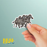Zebra Sticker | Herd Of Zebras Decal for Car, Laptop & Wall | Wildlife Lovers Decor