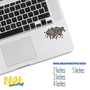 Zebra Sticker | Herd Of Zebras Decal for Car, Laptop & Wall | Wildlife Lovers Decor