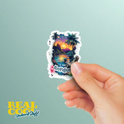 Antigua Sticker | Tropical Island Decor, Travel Souvenir, Waterproof Vinyl & Scrapbook Accessory, Perfect Gift for Travelers