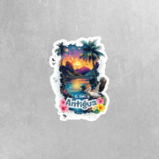 Antigua Sticker | Tropical Island Decor, Travel Souvenir, Waterproof Vinyl & Scrapbook Accessory, Perfect Gift for Travelers