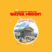 Temple Of Garni Sticker | Armenian Art Decal, Gift for Travelers & Souvenirs, Waterproof Durable Vinyl Sticker