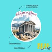 Temple Of Garni Sticker | Armenian Art Decal, Gift for Travelers & Souvenirs, Waterproof Durable Vinyl Sticker