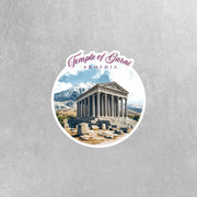 Temple Of Garni Sticker | Armenian Art Decal, Gift for Travelers & Souvenirs, Waterproof Durable Vinyl Sticker