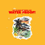 Aruba Sticker - Colorful Beach Decal, Tropical Island Art, Travel Souvenir, Waterproof Vinyl, Perfect for Laptops & Water Bottles