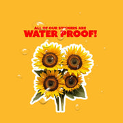Sunflowers Sticker - Cute Floral Decal, Waterproof & Durable, Perfect for Laptops, Water Bottles, Scrapbooking, Yellow Flower Design