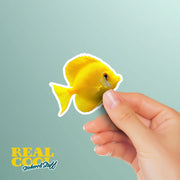 Yellow Tang Sticker | Cute Yellow Tang Decal for Fish Lovers, Ocean Decor, Waterproof, Gift for Aquarists & Sea Life Fans