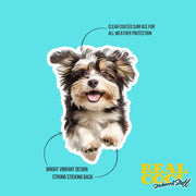 Running Havanese - Vinyl Dog Decal, Cute Havanese Decal, Pet Lover Gift, Car Laptop Sticker, Dog Owner Accessory