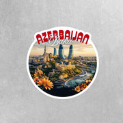 Baku Azerbaijan Sticker | Azerbaijan Water Bottle Decal | Baku Sticker