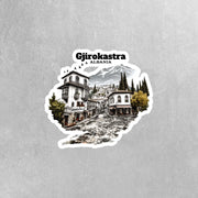 Albania Sticker | Gjirokastra Vinyl Decal - Unique Travel Souvenir, Nature Lover Gift, Perfect for Laptops & Water Bottles