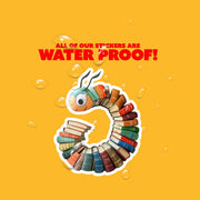 Book Worm Sticker | Cute Reading Decal, Book Lover Gift, Library Decor, Laptop Sticker, Literary Art, School Supplies, Bookish Gift