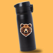 Brown Bear Sticker | Brown Bear Geometric Sticker | Bear Sticker Kaleidoscope