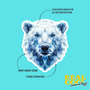 Polar Bear Sticker | Polar Bear Geometric Sticker | Bear Sticker Kaleidoscope