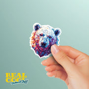 Polar Bear Sticker | Polar Bear Geometric Sticker | Bear Sticker Kaleidoscope