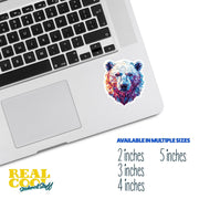 Polar Bear Sticker | Polar Bear Geometric Sticker | Bear Sticker Kaleidoscope