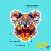 Koala Bear Sticker | Koala Bear Geometric Sticker | Bear Sticker Kaleidoscope