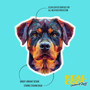 Rottweiler Sticker | Rottweiler Geometric Sticker | Rottweiler Sticker Kaleidoscope