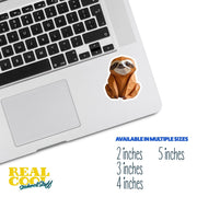 Origami Sloth Sticker - Cute Sitting Sloth Sticker - Origami Sloth Decal