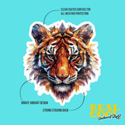 Tiger Sticker | Tiger Geometric Sticker | Tiger Sticker Kaleidoscope