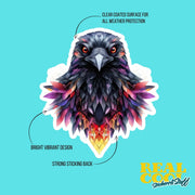 Raven Sticker | Raven Geometric Sticker | Raven Sticker Kaleidoscope