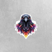 Raven Sticker | Raven Geometric Sticker | Raven Sticker Kaleidoscope