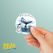 Antarctica Sticker | Whale Sticker, Ocean Lover Decor, Waterproof Vinyl, Gift for Nature Enthusiasts, Travel Souvenir