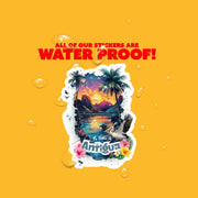 Antigua Sticker | Tropical Island Decor, Travel Souvenir, Waterproof Vinyl & Scrapbook Accessory, Perfect Gift for Travelers
