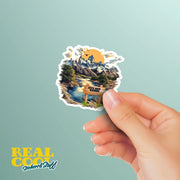 Fitz Roy Range Sticker | Argentina Sticker | Waterproof Vinyl | Travel Decal for Adventure Lovers & Nature Enthusiasts