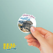 Temple Of Garni Sticker | Armenian Art Decal, Gift for Travelers & Souvenirs, Waterproof Durable Vinyl Sticker