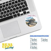 Temple Of Garni Sticker | Armenian Art Decal, Gift for Travelers & Souvenirs, Waterproof Durable Vinyl Sticker