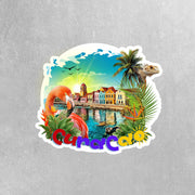 Curacao Sticker - Colorful Island Decor, Travel Souvenir, Tropical Art for Laptops, Water Bottles & Scrapbooking