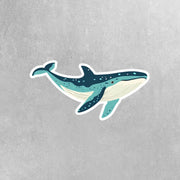 Whimsical Whale Sticker | Whale Sticker | Hand Drawn Whale Sticker