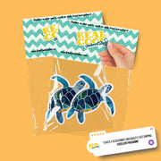 Whimsical Sea Turtle Sticker | Sea Turtle Sticker | Hand Drawn Sea Turtle Sticker