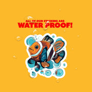 Whimsical Clownfish Sticker | Clownfish Sticker | Hand Drawn Clownfish Sticker